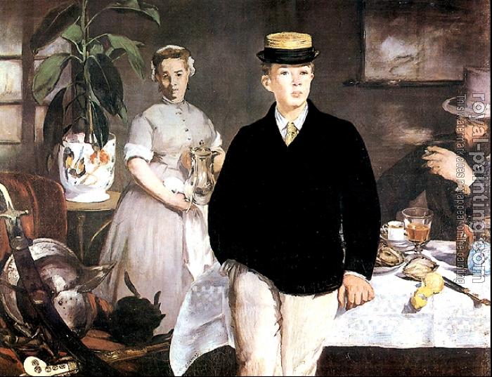 Edouard Manet : Breakfast in the Studio (the Black Jacket)